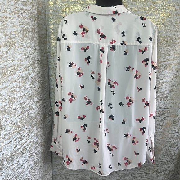 H&M Silky Soft Long Sleeve Collared Button Up Shirt Blouse Size 14 - Picture 11 of 16